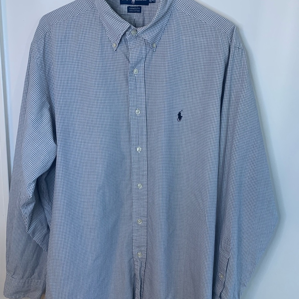 Ralph Lauren Men's Blue Checkered Shirt